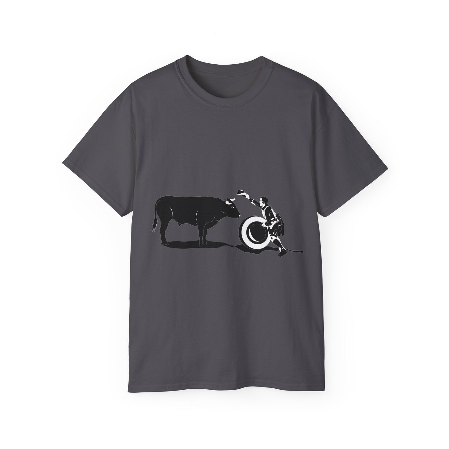 Unisex Ultra Cotton Tee - Clown and Bull - BW