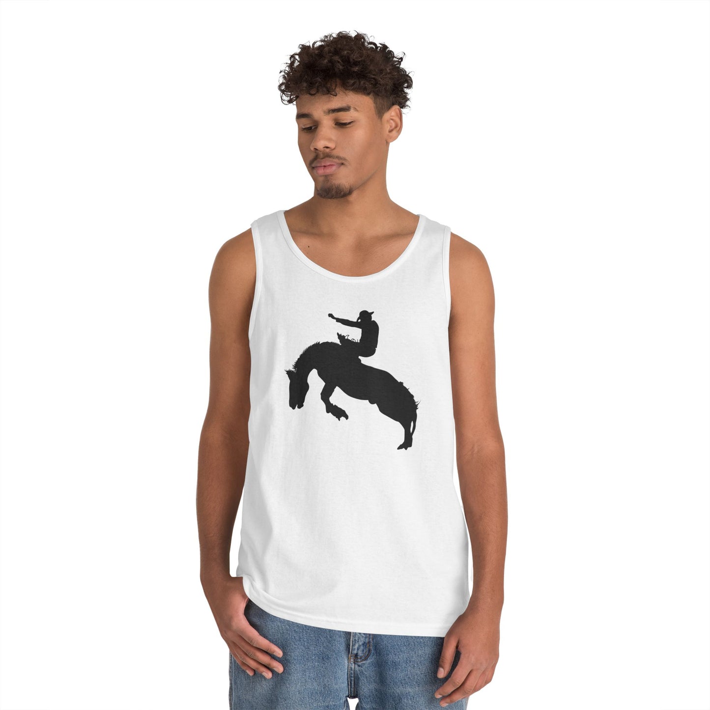 Unisex Heavy Cotton Tank Top - Augusta - Rodeo - Silhouette