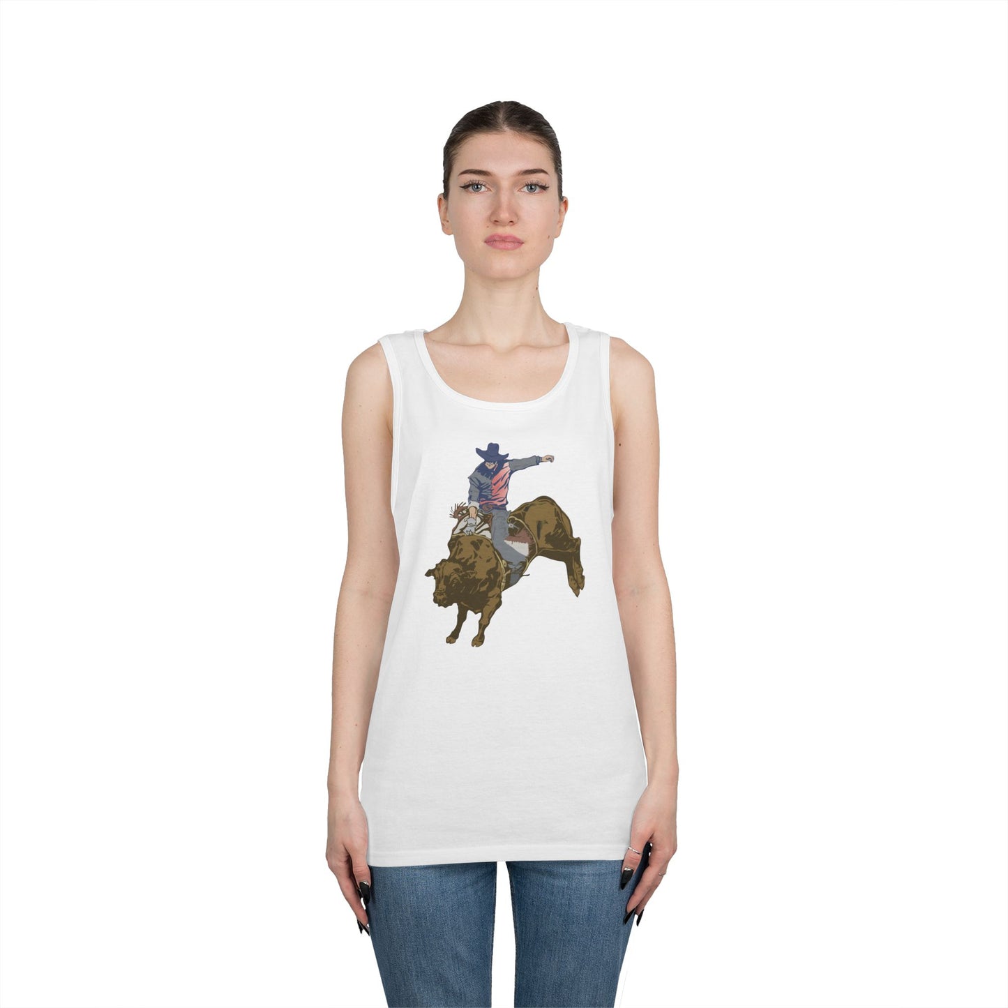 Unisex Heavy Cotton Tank Top - Cowboy - Rodeo