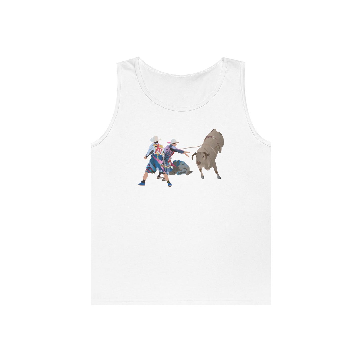 Unisex Heavy Cotton Tank Top - Clowns and Bull