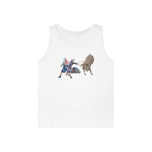 Unisex Heavy Cotton Tank Top - Clowns and Bull
