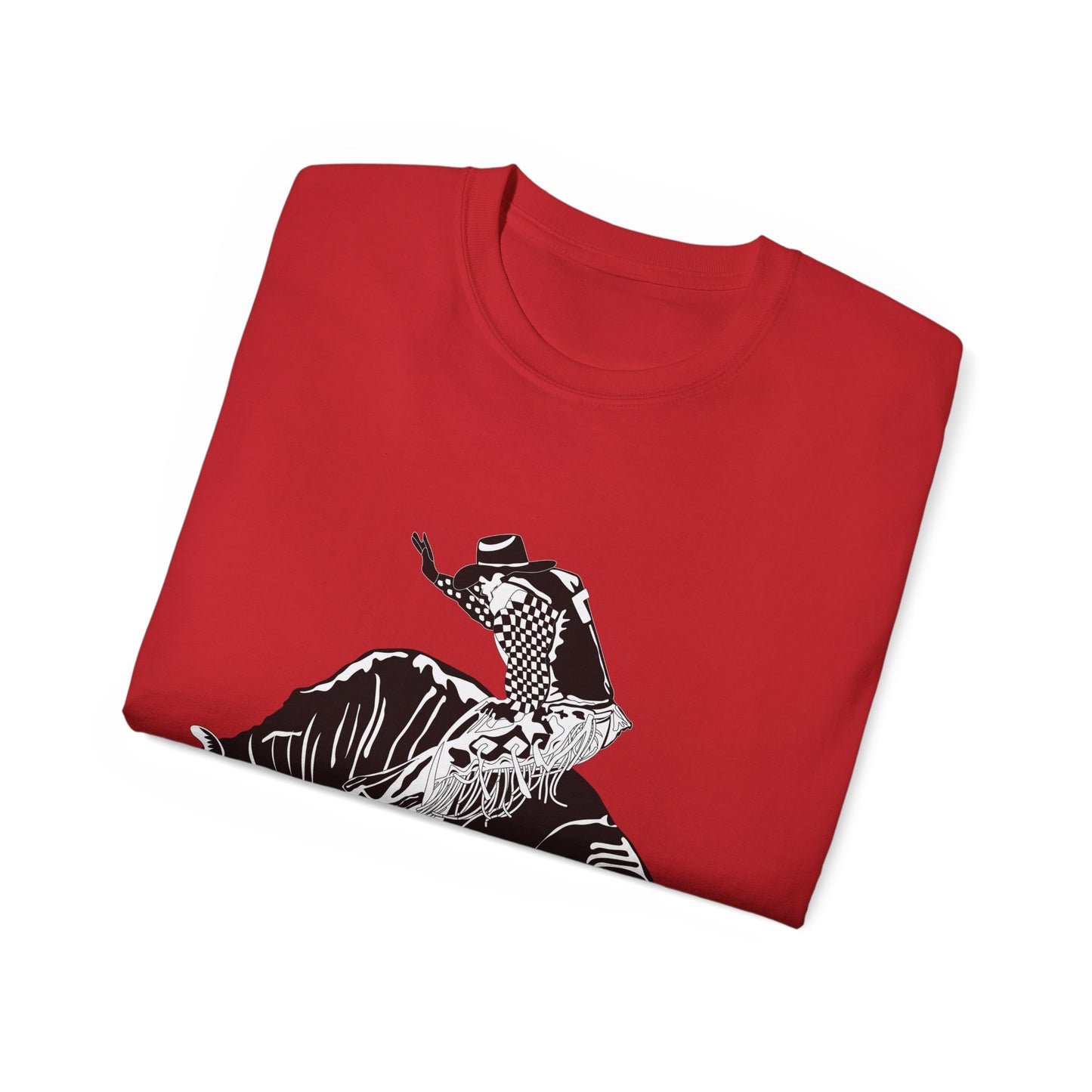 Unisex Ultra Cotton Tee - Cowboy - Bull Rider - BW