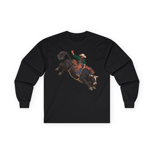 Unisex Ultra Cotton Long Sleeve Tee - Cowboys - Bull Rider - Latino - without Text - 3D Transparent