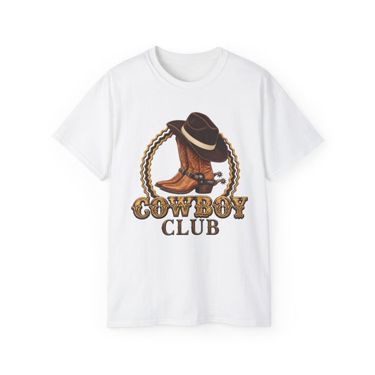 Unisex Ultra Cotton Tee - Cowboys - Cowboy Club - Color - 3D Transparent