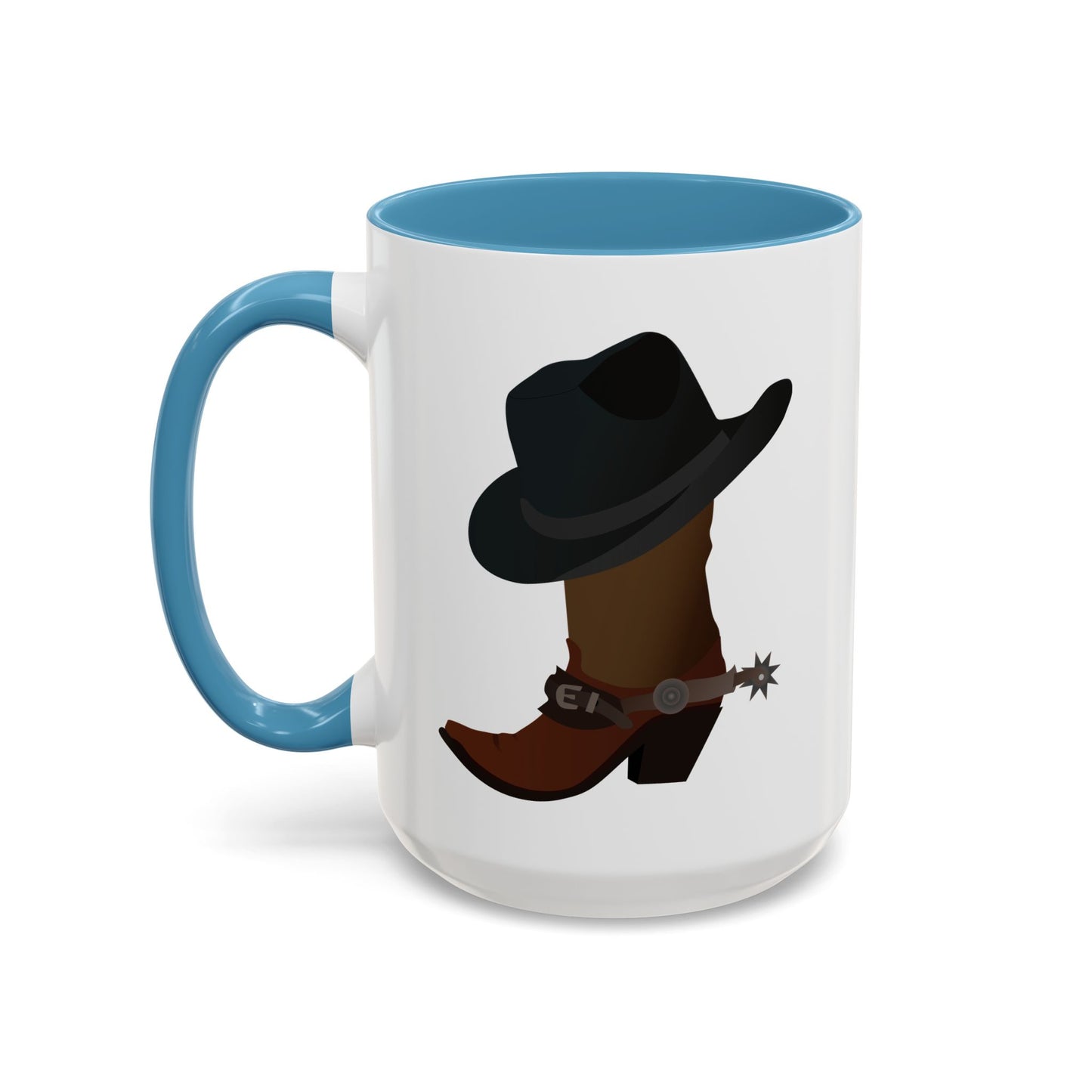 Accent Coffee Mug (11, 15oz) - Rodeo - Boots and Hat and Spurs