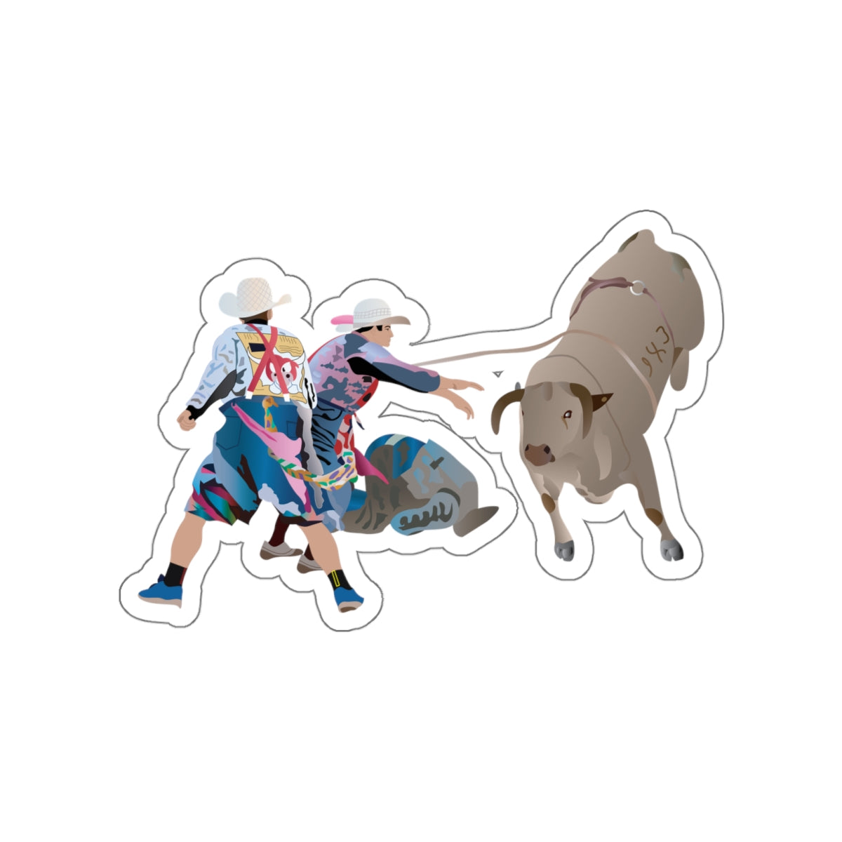 Die-cut stickers - Clowns and Bull