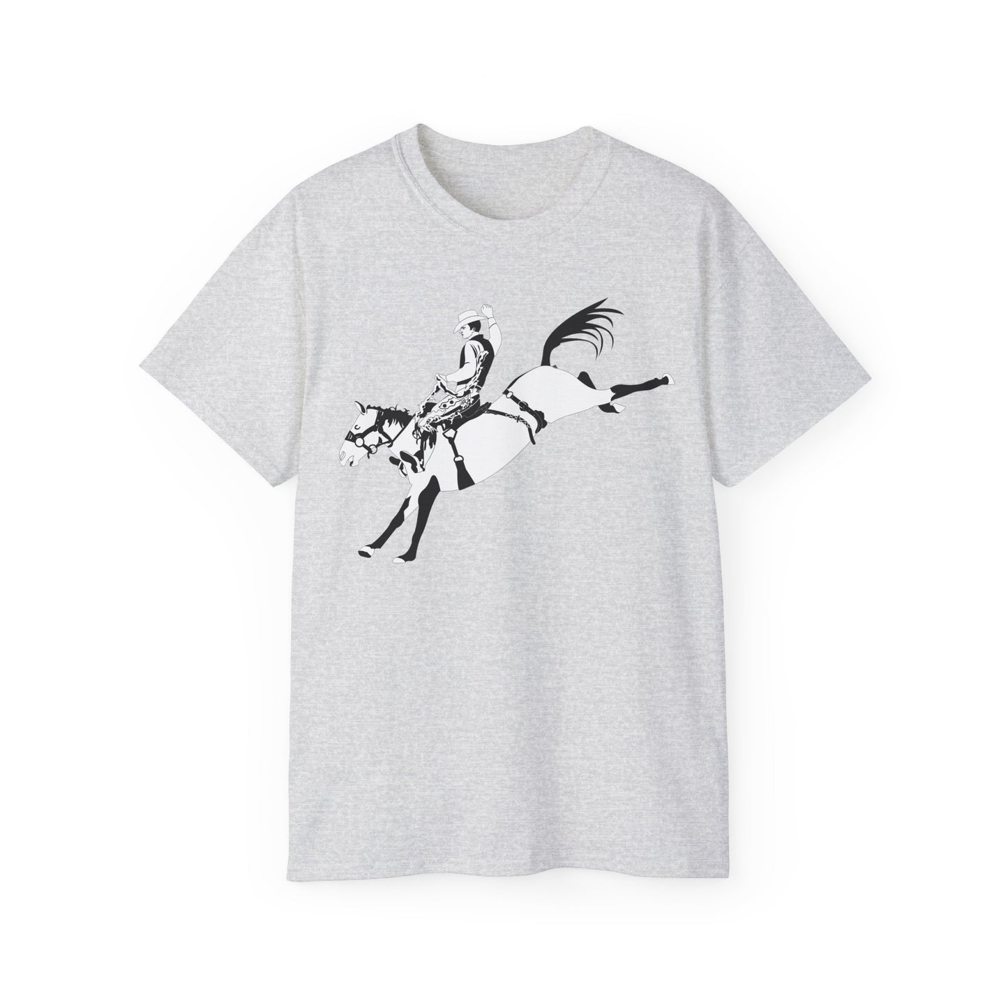 Unisex Ultra Cotton Tee - Cowboy - Bronco Buster - BW