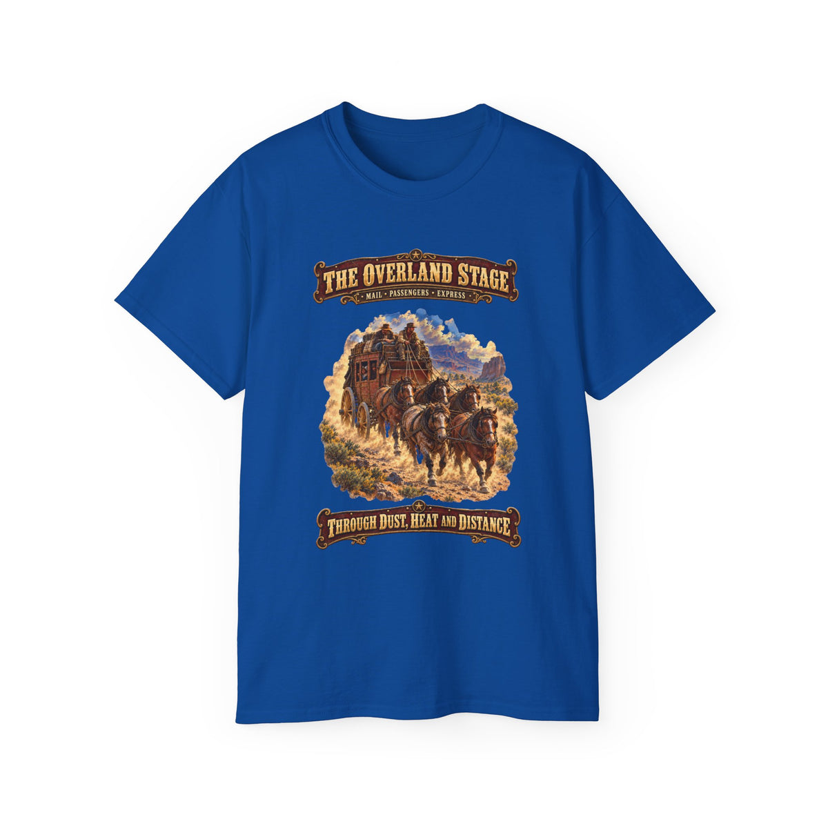 Unisex Ultra Cotton Tee - Overland Stage - Dusty Trails - 3D - Enhanced