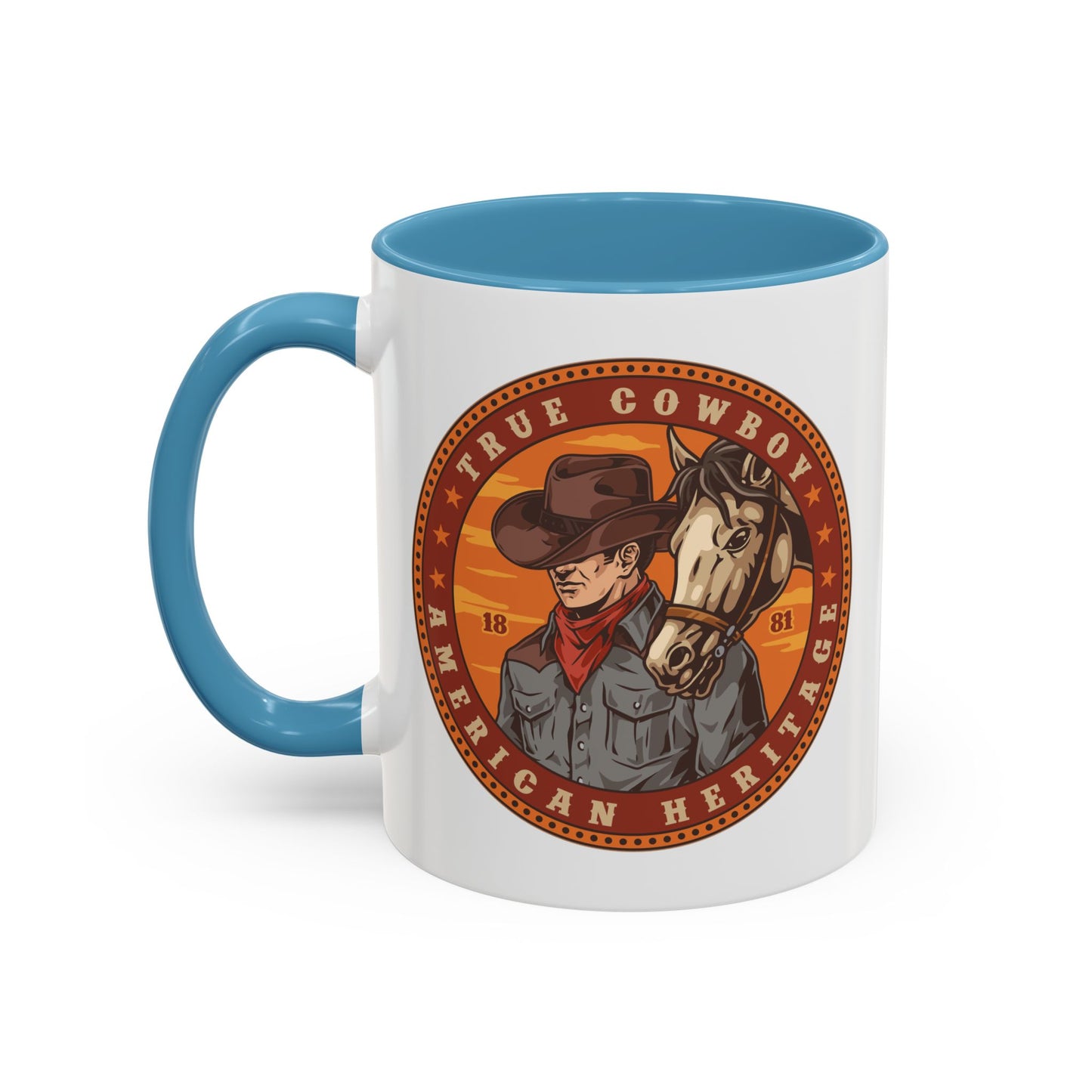 Accent Coffee Mug (11, 15oz) - True Cowboy - American Heritage