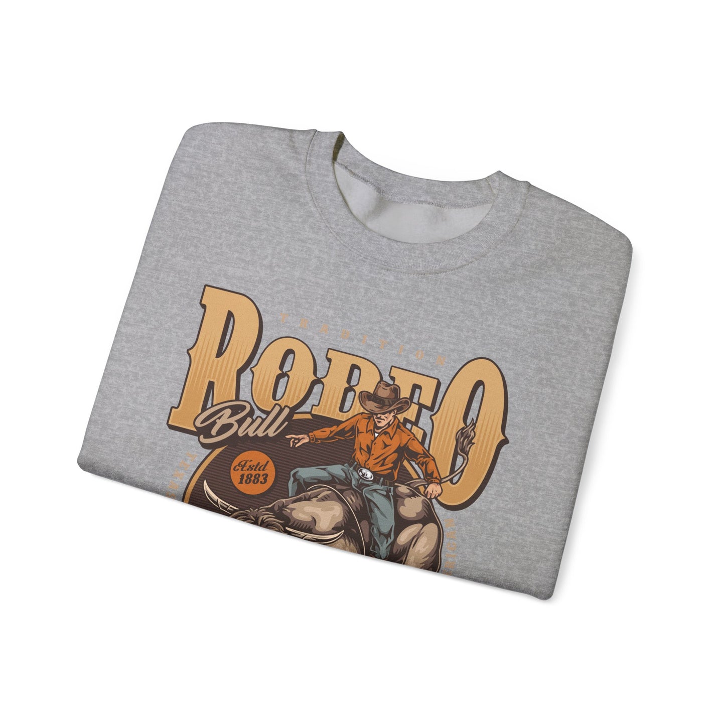 Crewneck Sweatshirt - Tradition Rodeo Bull - Real Cowboys