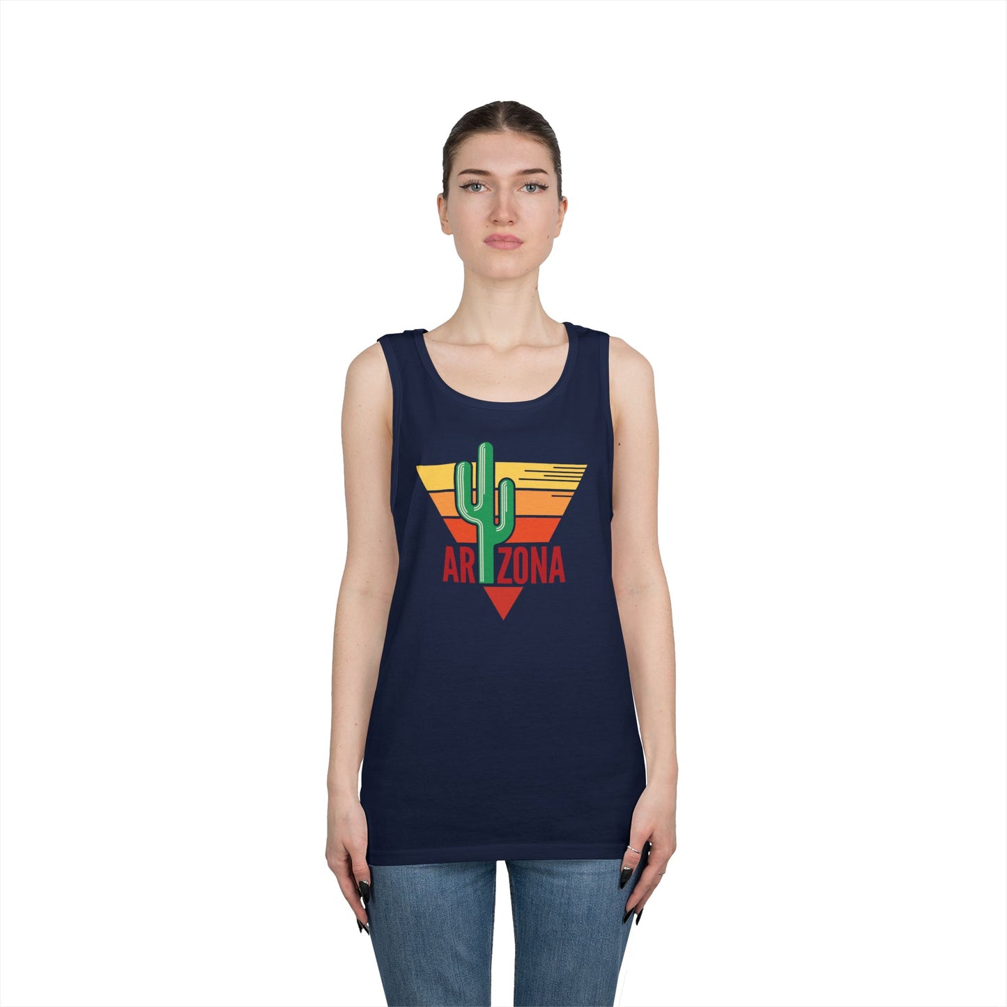 Unisex Heavy Cotton Tank Top - Arizona - Red
