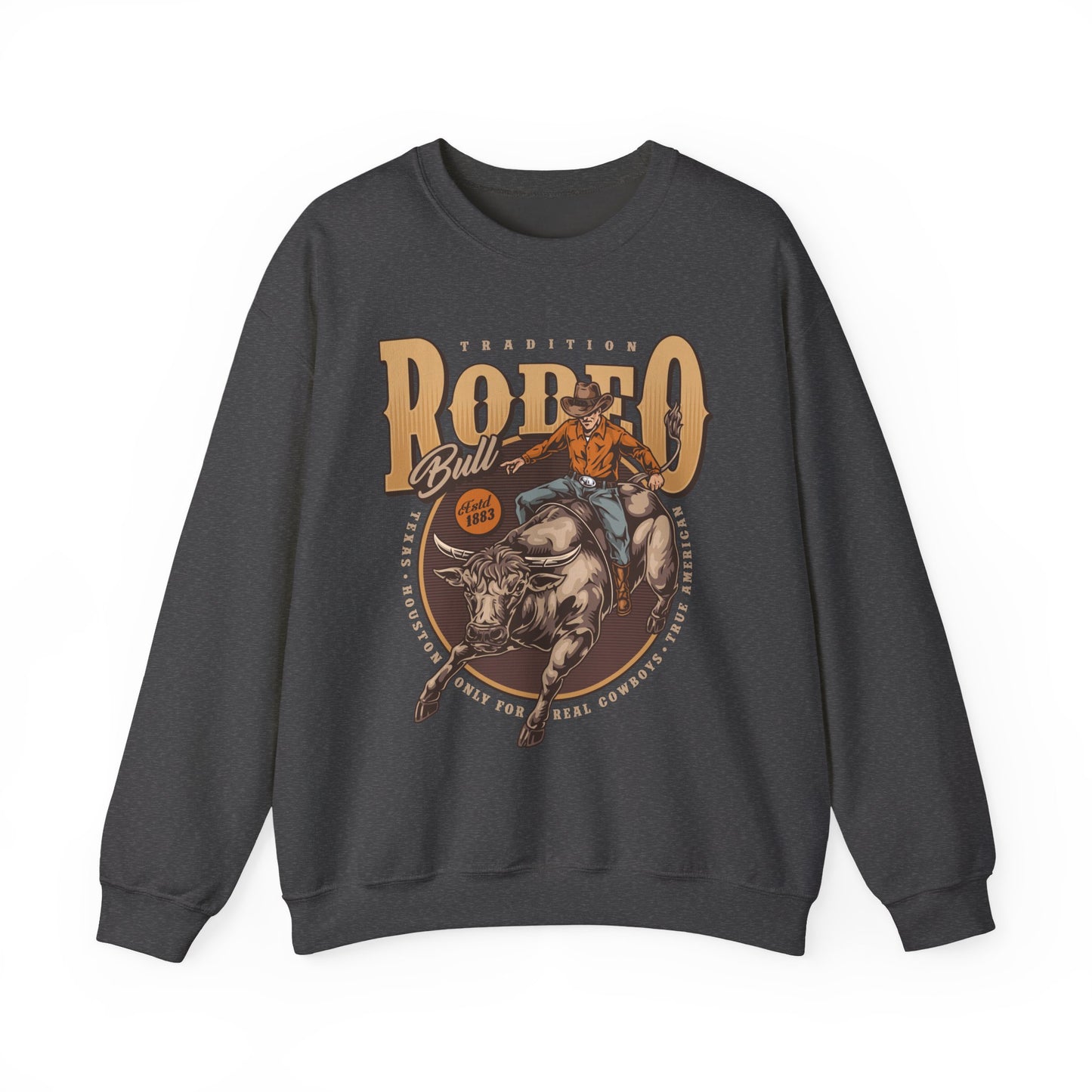 Crewneck Sweatshirt - Tradition Rodeo Bull - Real Cowboys