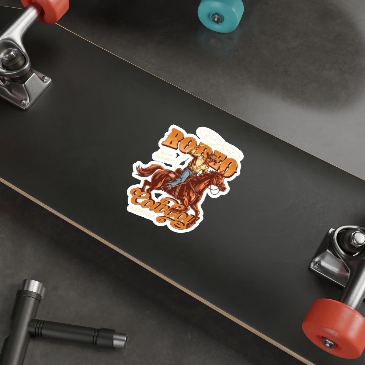 Die-cut stickers - Wild West - Houston, Texas - American Rodeo Cowboy