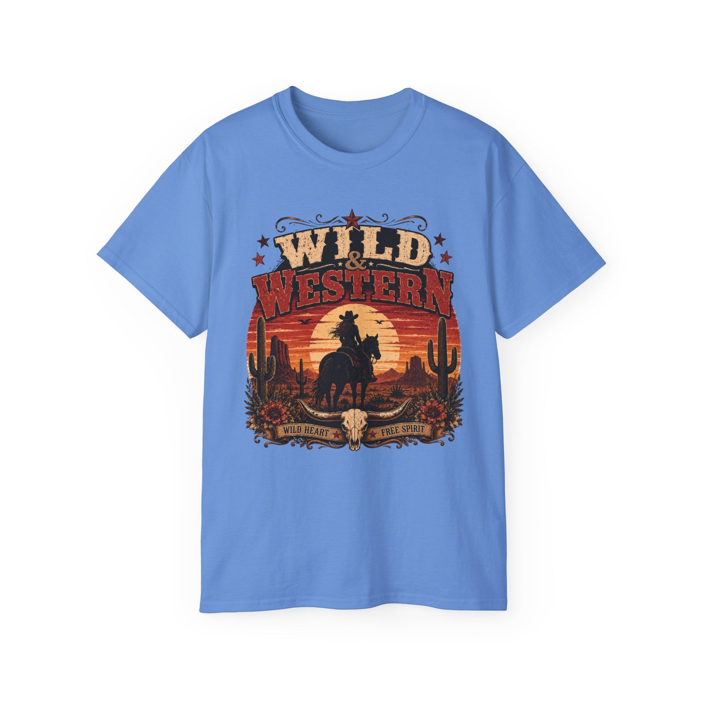 T-Shirt - Wild Western sunset ride
