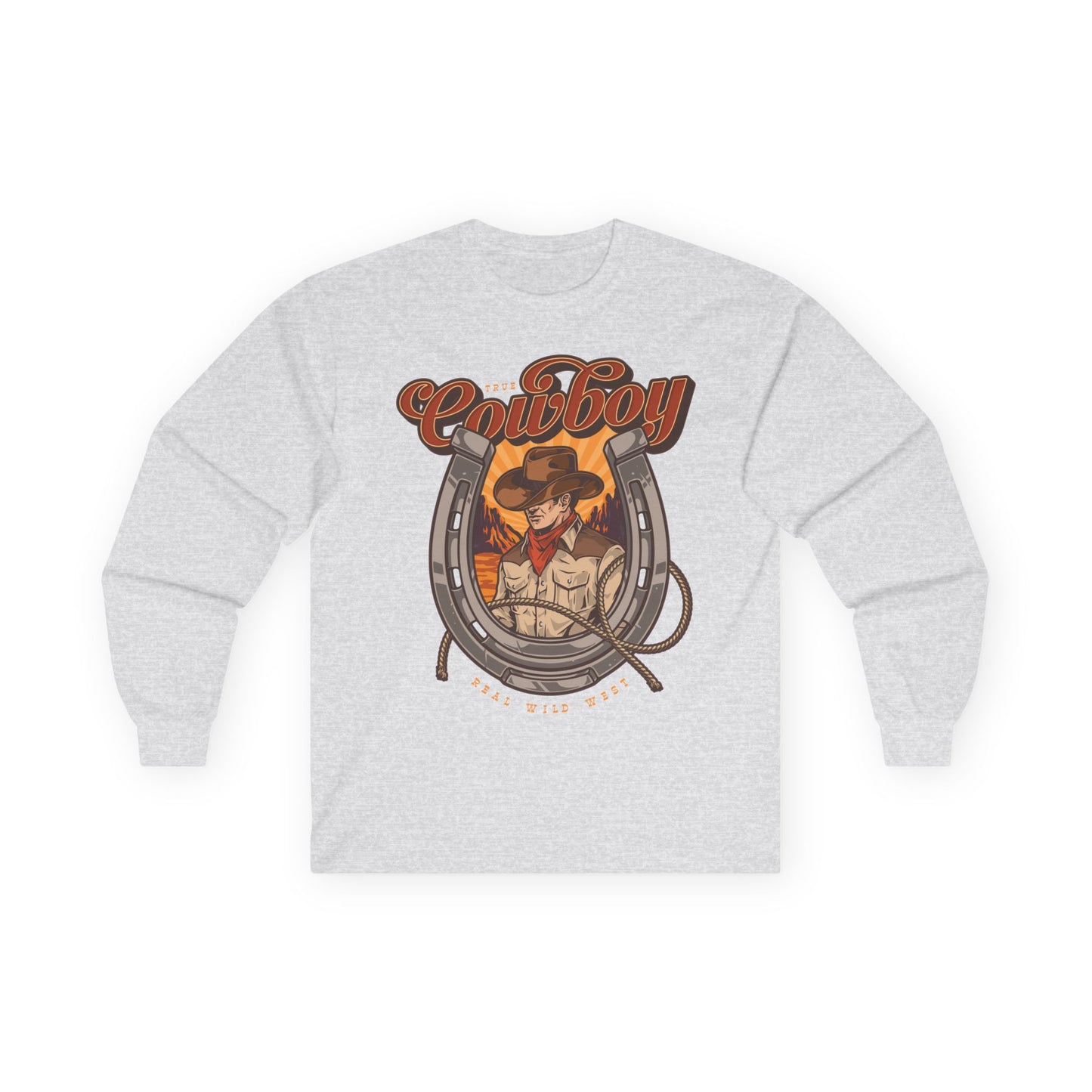 Unisex Ultra Cotton Long Sleeve Tee - True Cowboy - Real Wild West