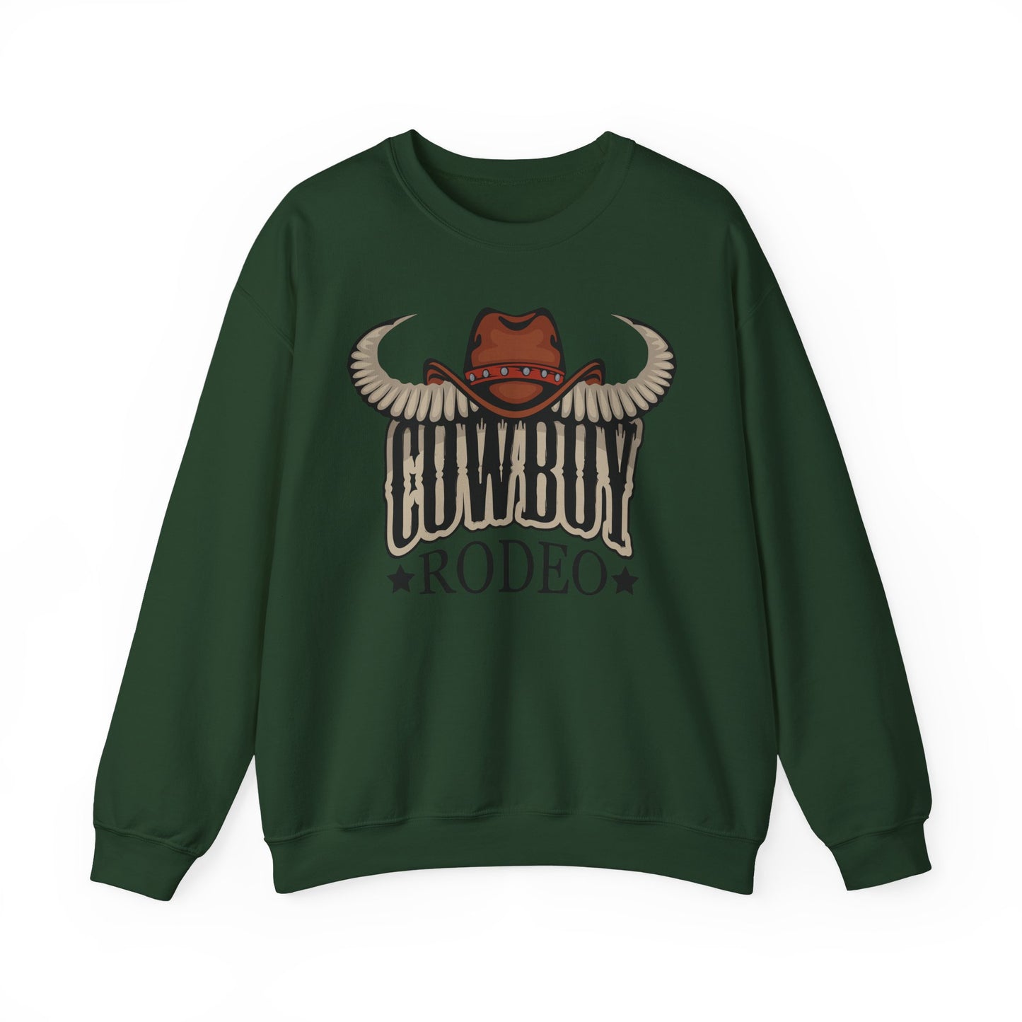 Crewneck Sweatshirt - Cowboy Rodeo - Horn