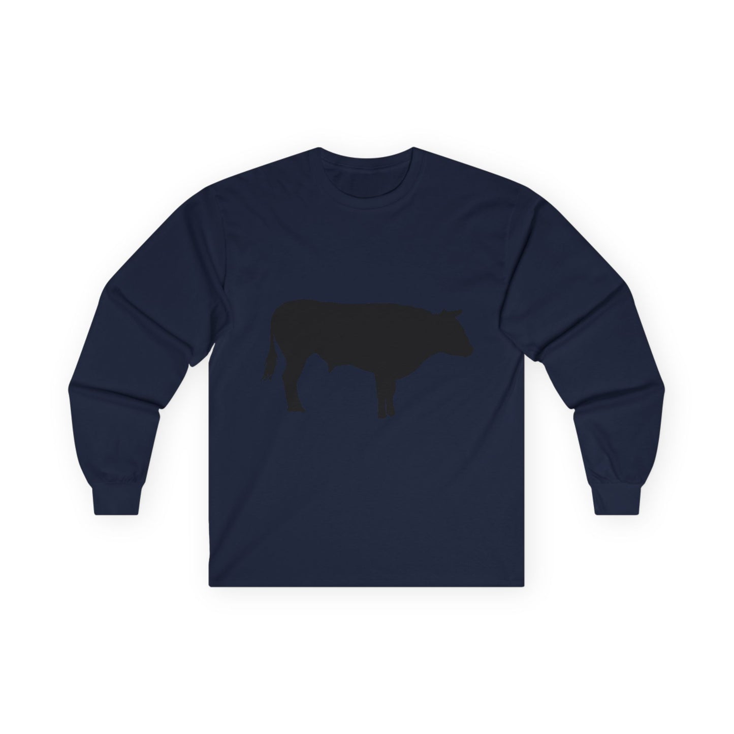 Unisex Ultra Cotton Long Sleeve Tee - Bull - Silhouette
