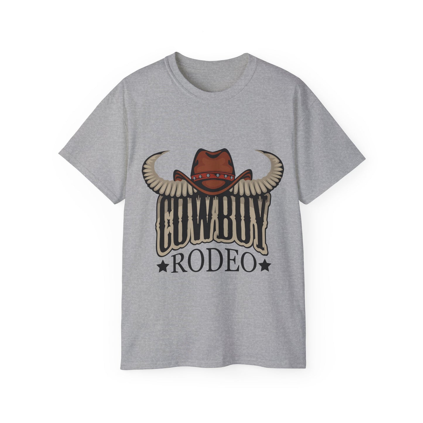 Unisex Ultra Cotton Tee - Cowboy Rodeo - Horn