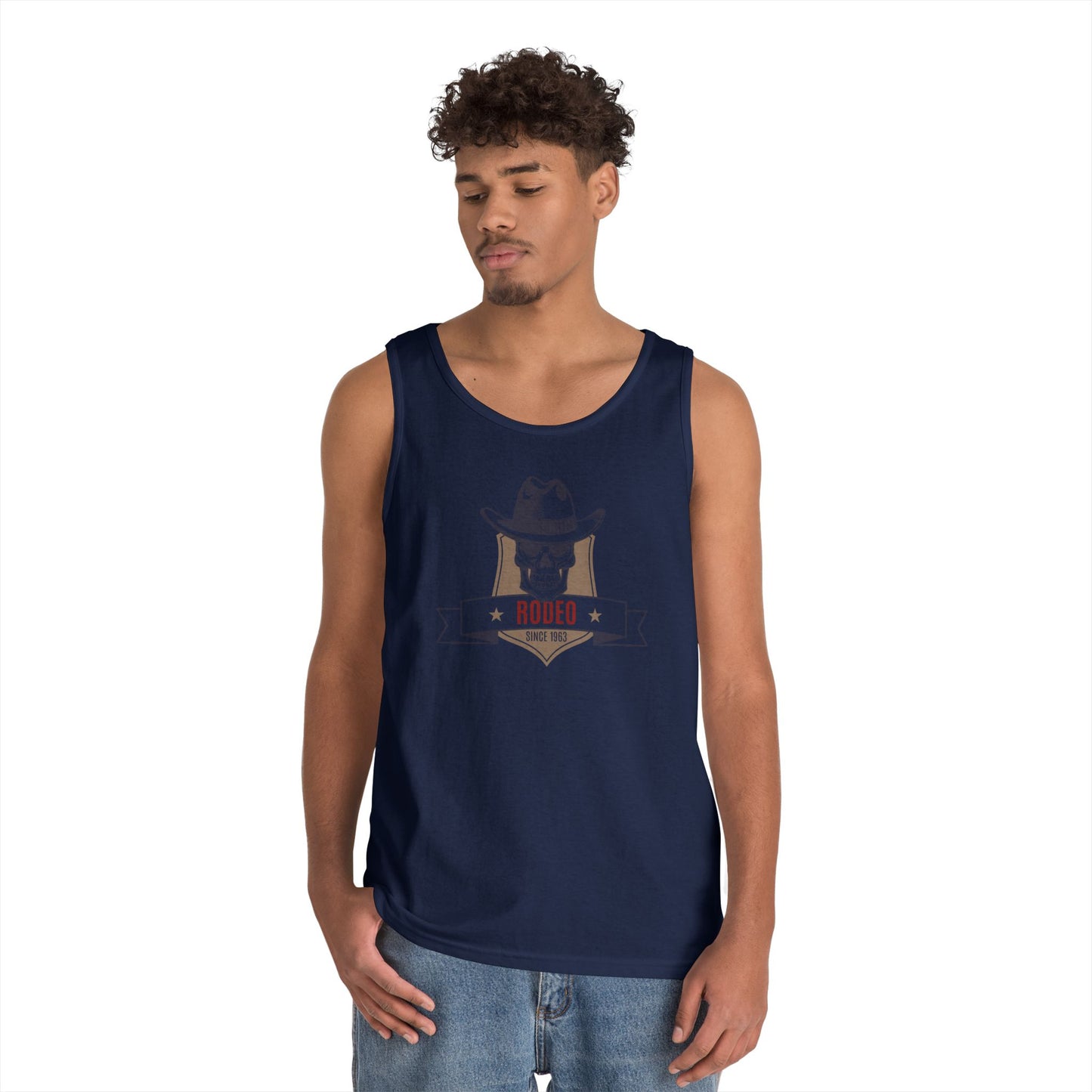Unisex Heavy Cotton Tank Top - Rodeo - Western Cowboy
