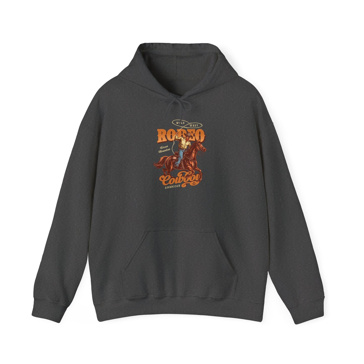 Unisex Hoodie - Wild West - Houston, Texas - American Rodeo Cowboy