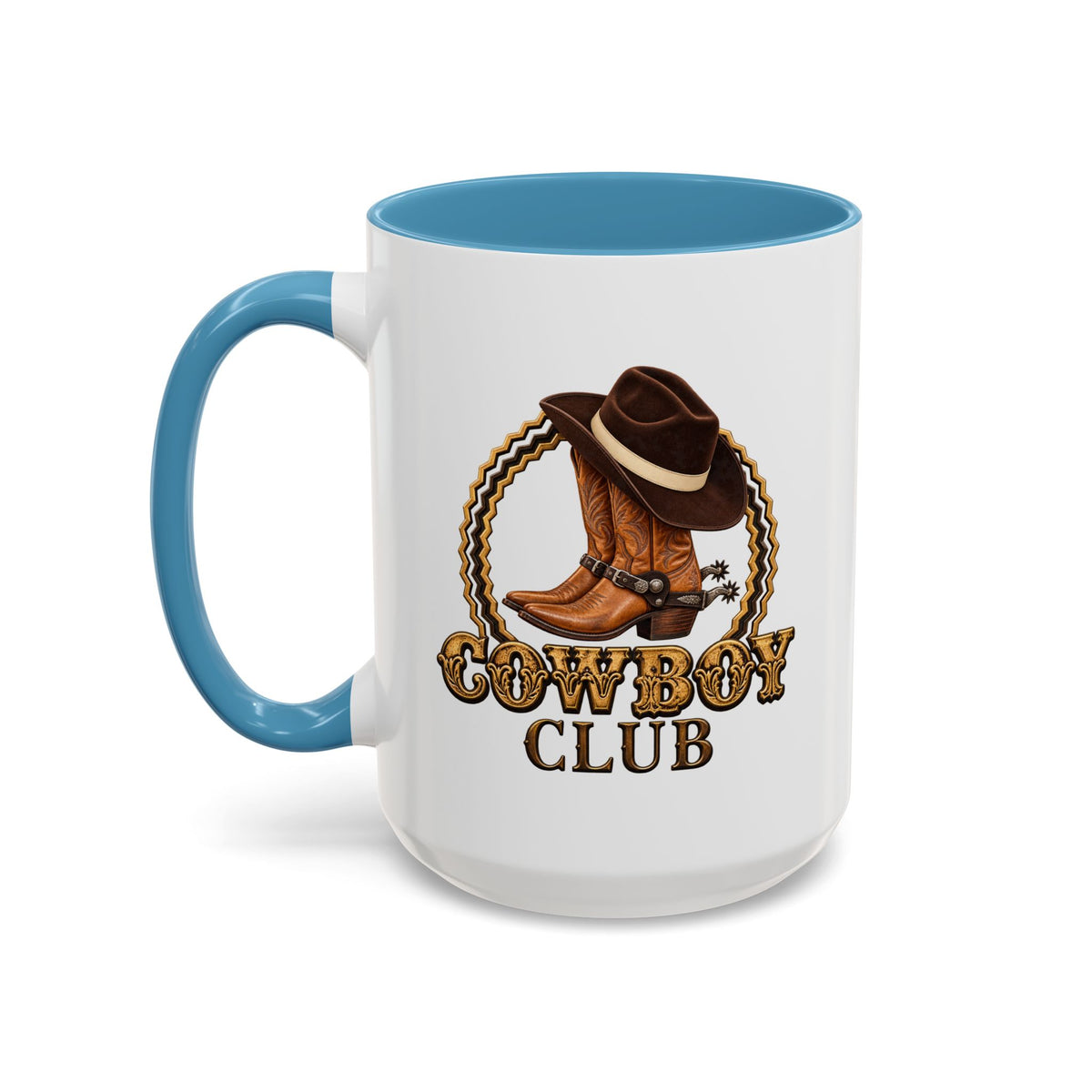 Accent Coffee Mug (11, 15oz) - Cowboys - Cowboy Club - Color - 3D Transparent