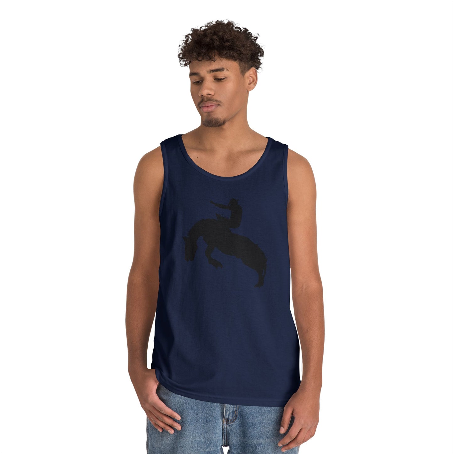 Unisex Heavy Cotton Tank Top - Augusta - Rodeo - Silhouette
