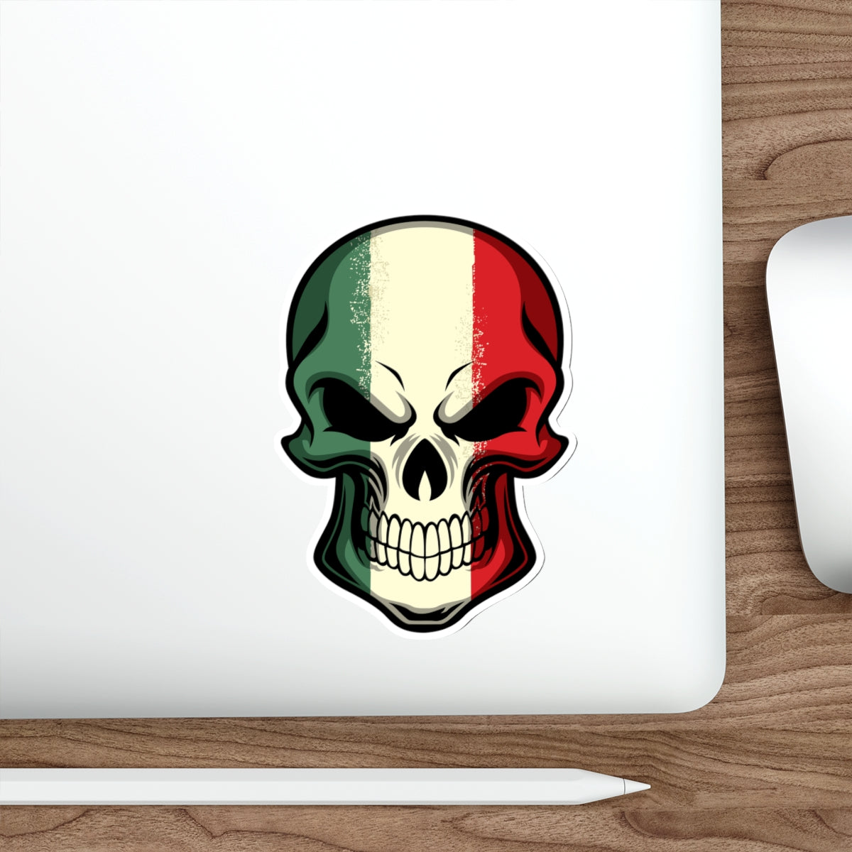 Die-cut stickers - Red White Green Skull