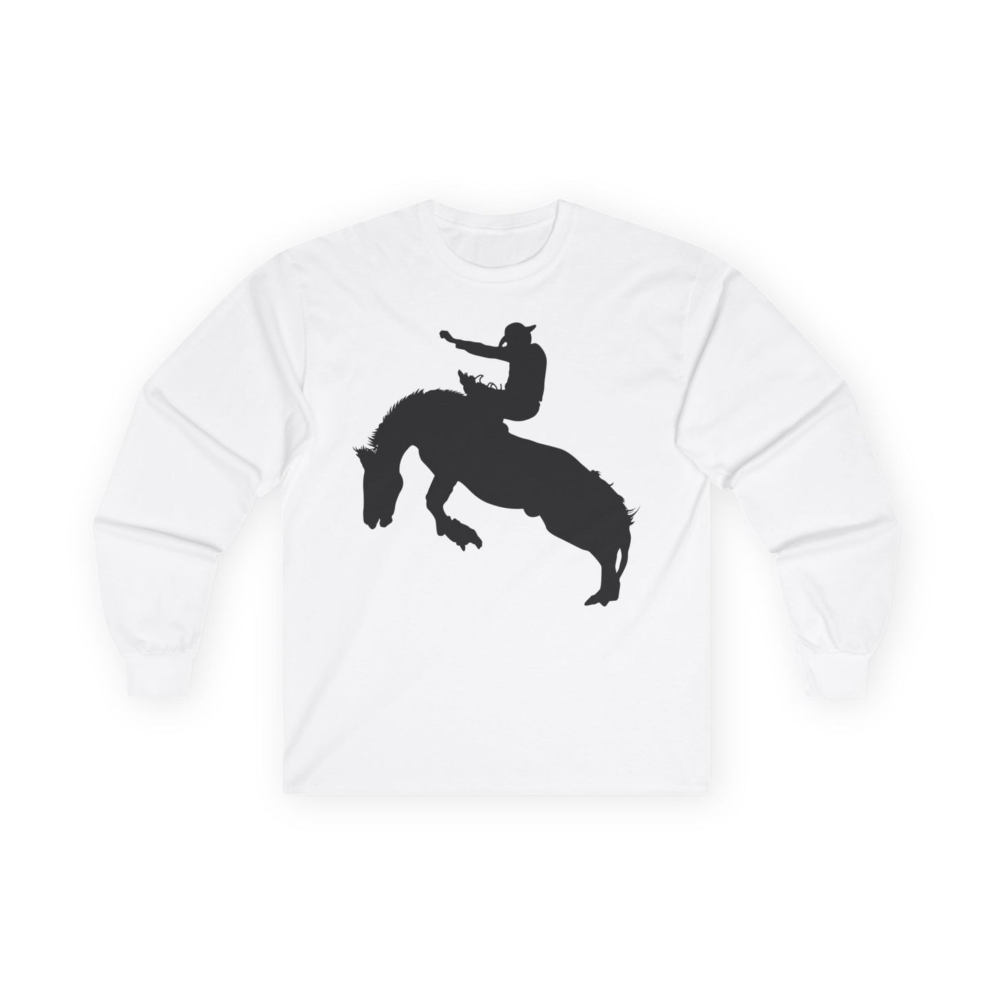 Unisex Ultra Cotton Long Sleeve Tee - Augusta - Rodeo - Silhouette
