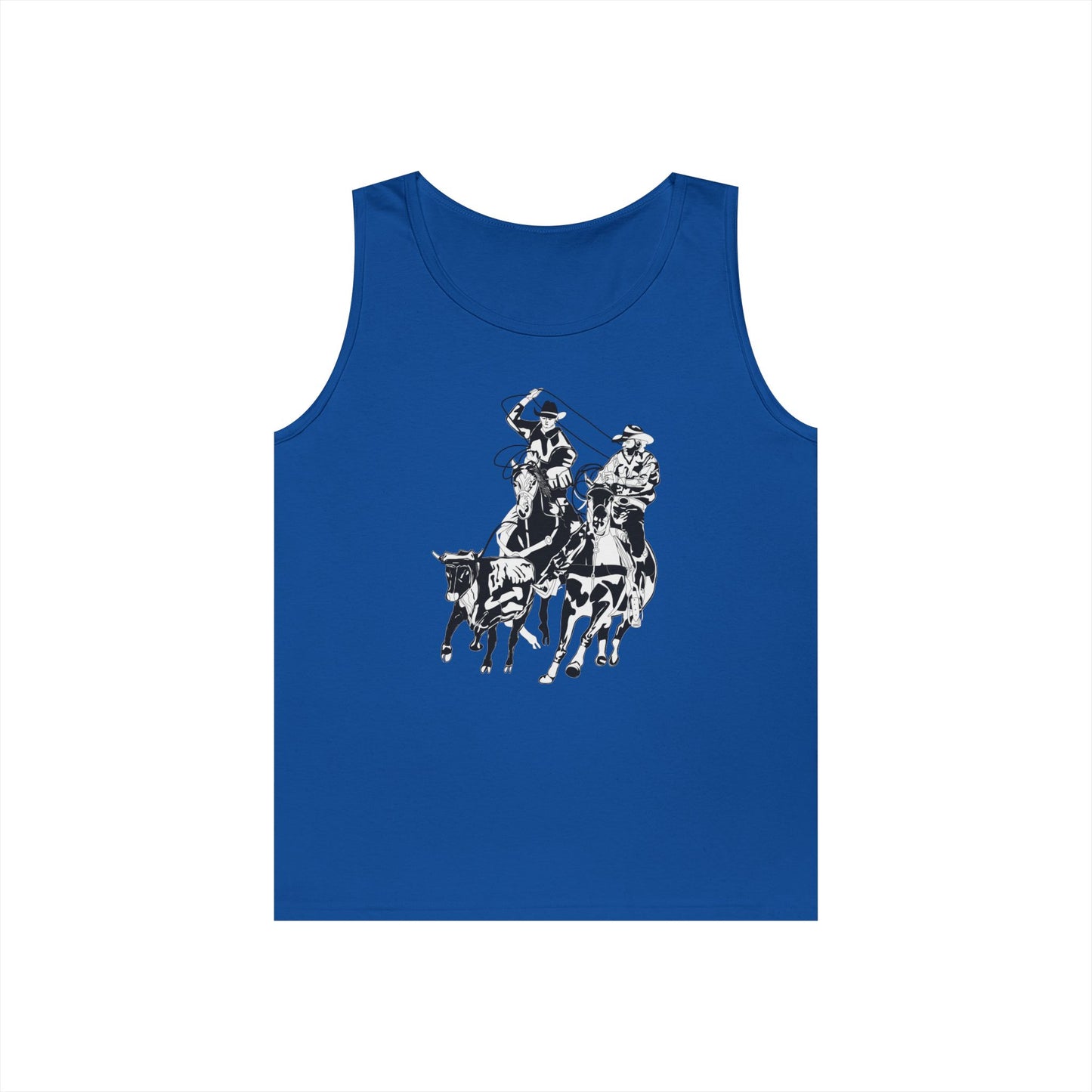 Unisex Heavy Cotton Tank Top - California Rodeo - Salinas Team Roping - BW
