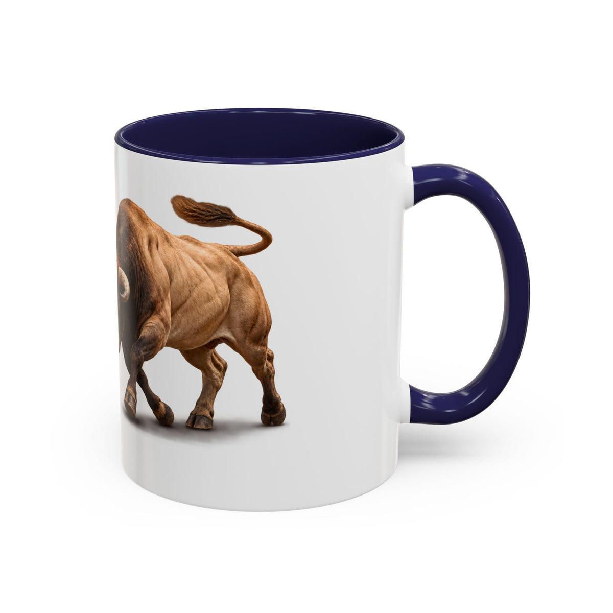 Accent Coffee Mug (11, 15oz) - Rodeo - Bull and Clown - 3D