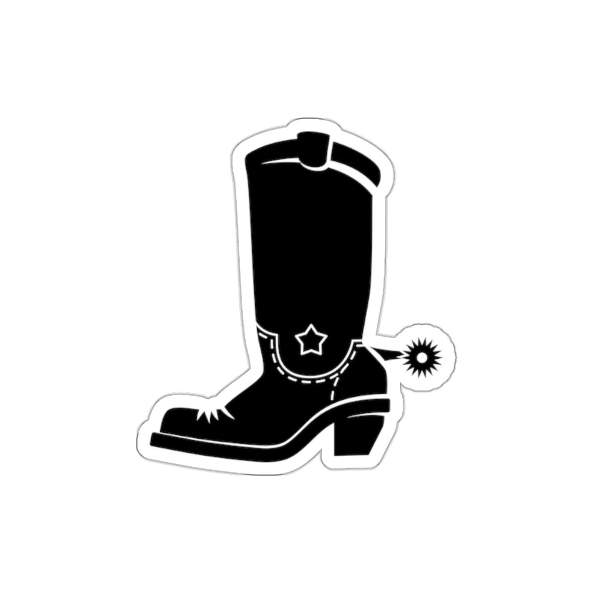 Die-cut stickers - Western Boot with Spur X 300