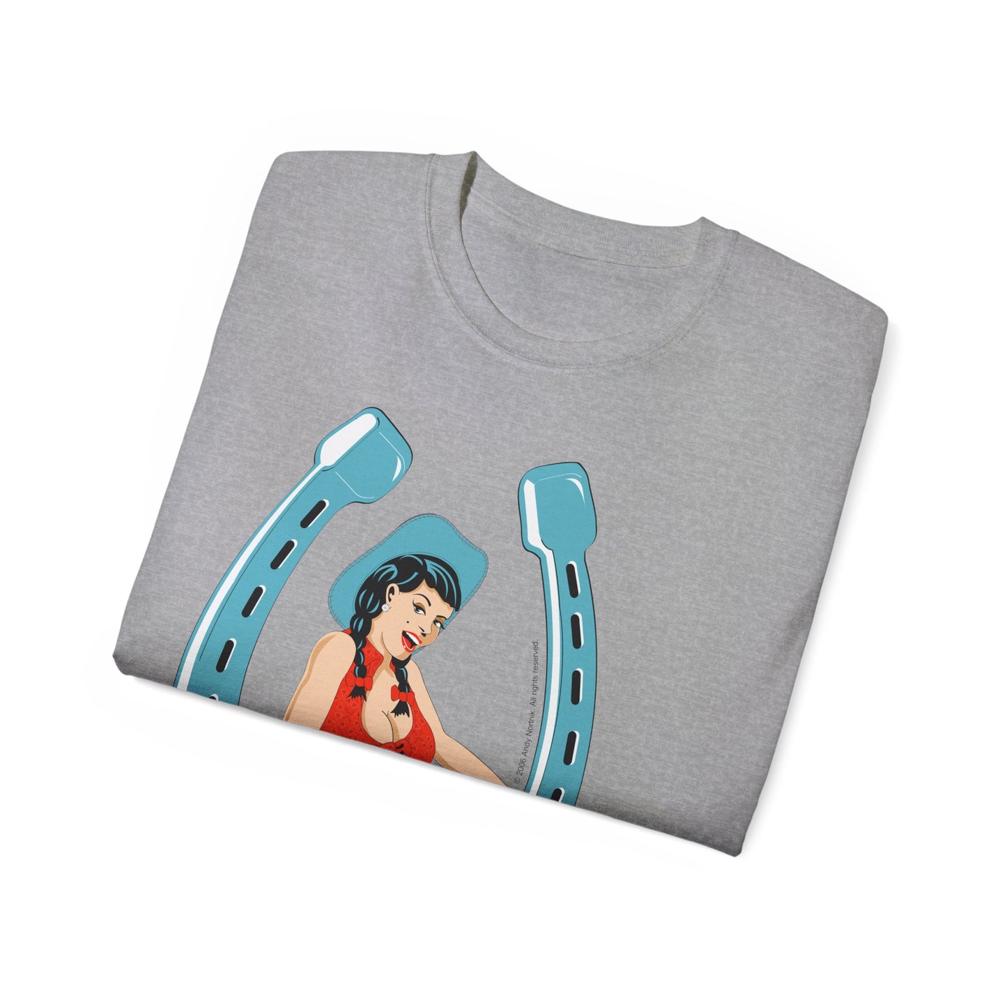 Unisex Ultra Cotton Tee - Sexy Cowgirl Luck - Lady Luck