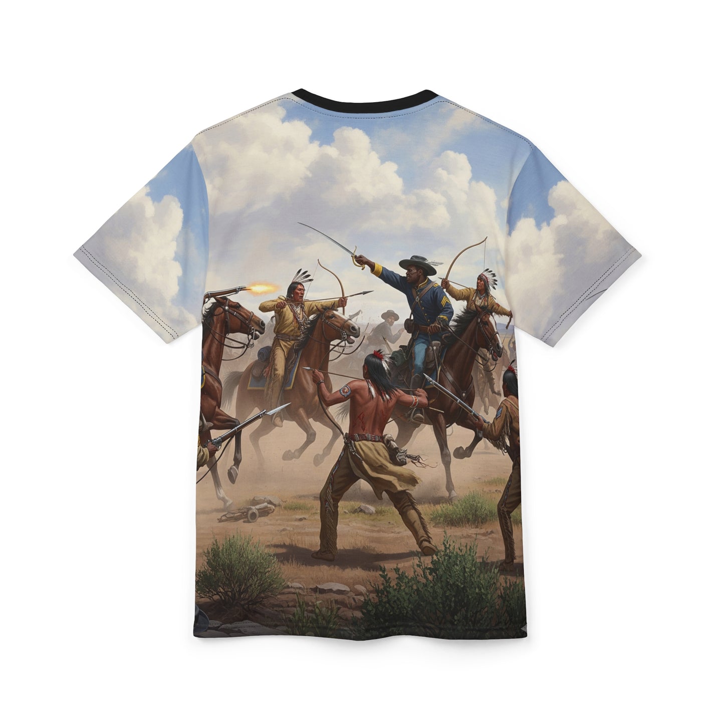 All Over Print Tee - 9th Calvary 'Buffalo Soldiers' Indian Fight