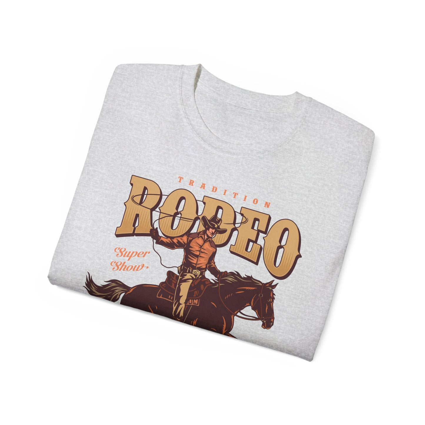Western Rodeo Cowboy Tee - Fun Casual Shirt for Rodeo Fans, Gift for Country Lovers, Festival Outfit, Everyday Wear, Rodeo Apparel - Tradition Rodeo Super Show - Houston, Texas
