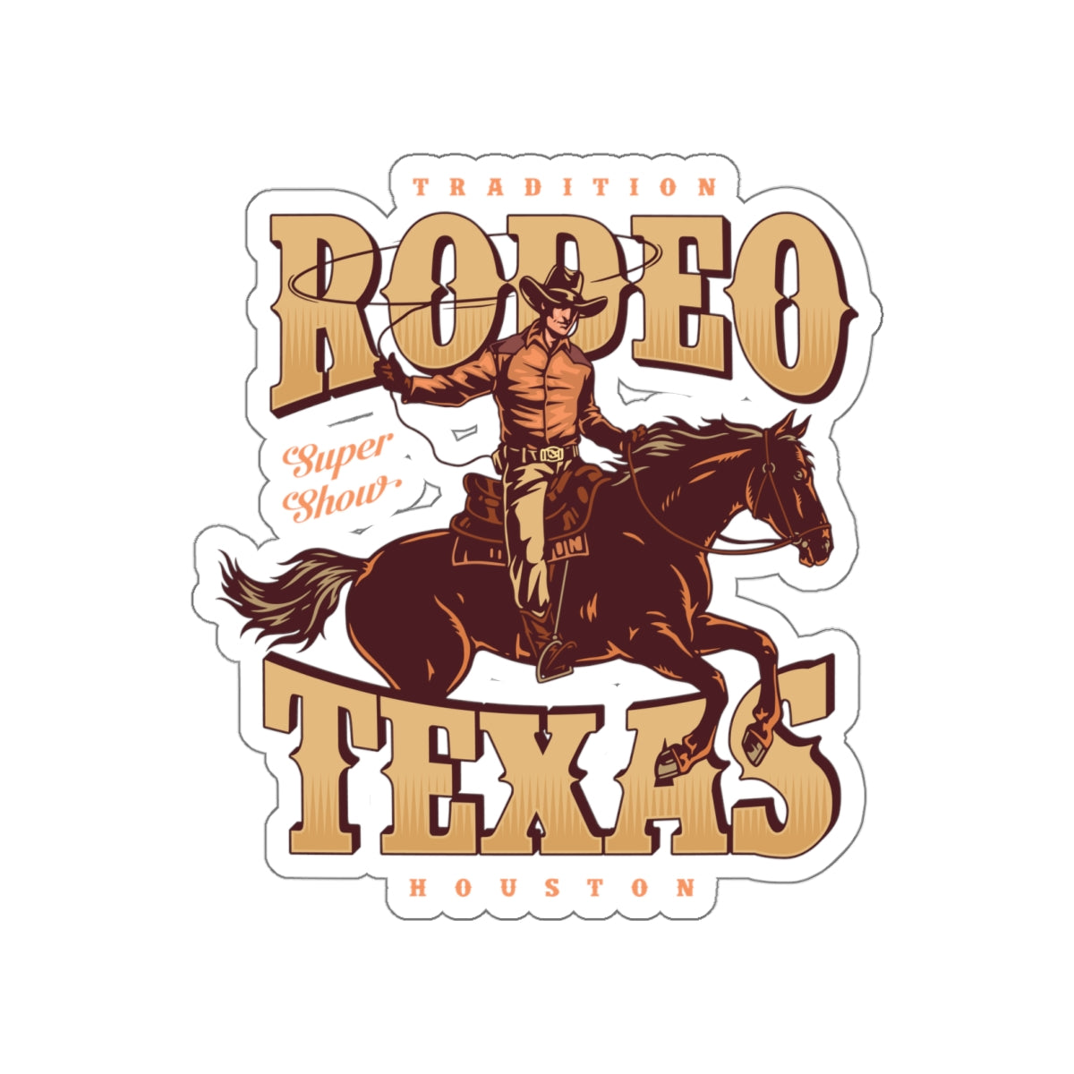 Die-cut stickers - Tradition Rodeo Super Show - Houston, Texas