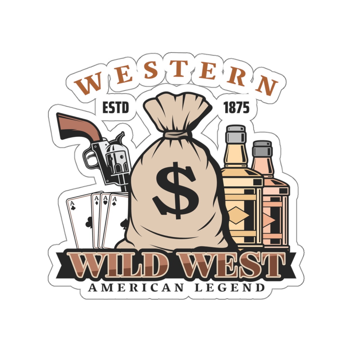 Die-cut stickers - Western - Wild West - American Legend