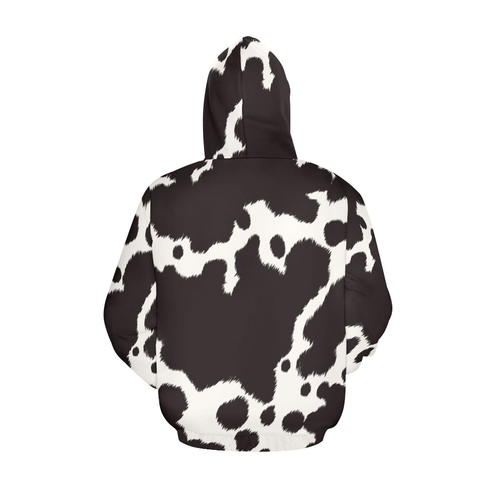 Men's All Over Print Hoodie (USA Size) (Model H13) - Cattle Skin