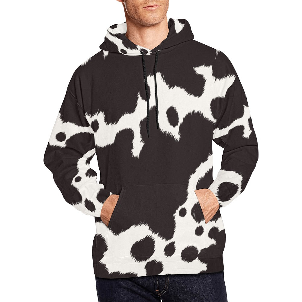 Men's All Over Print Hoodie (USA Size) (Model H13) - Cattle Skin